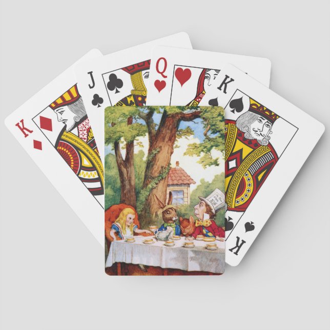 The Mad Hatter's Tea Party in Wonderland Poker Cards (Back)