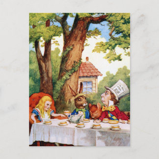 The Mad Hatter's Tea Party in Wonderland Postcard