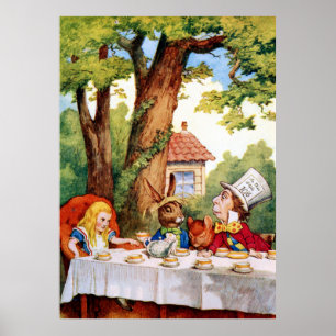 The Mad Hatter's Tea Party in Wonderland Poster