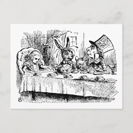 The Mad Hatter's Tea Party Invitation Postcard