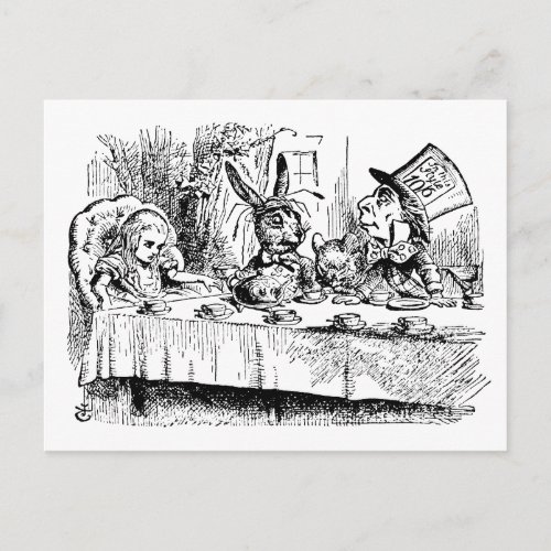 The Mad Hatters Tea Party Invitation Postcard