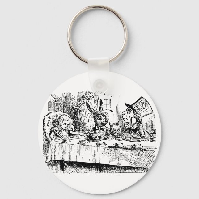 The Mad Hatter's Tea Party Keychain (Front)