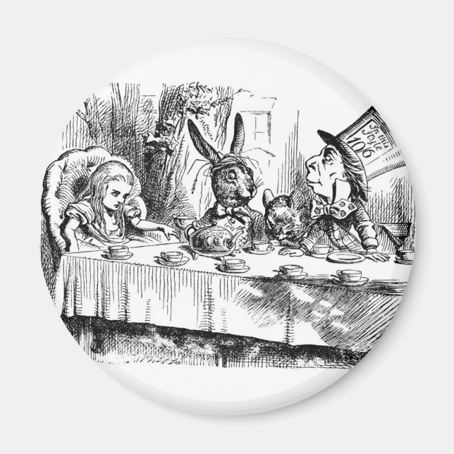 The Mad Hatter's Tea Party Magnet (Front)