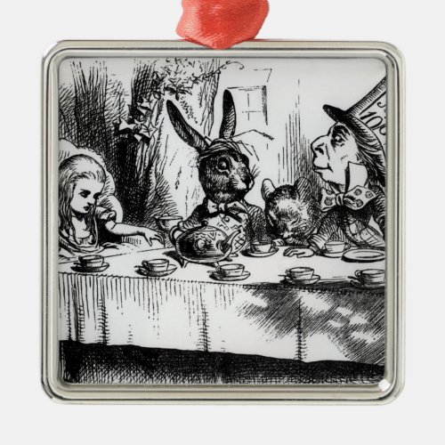 The Mad Hatters Tea Party Metal Ornament