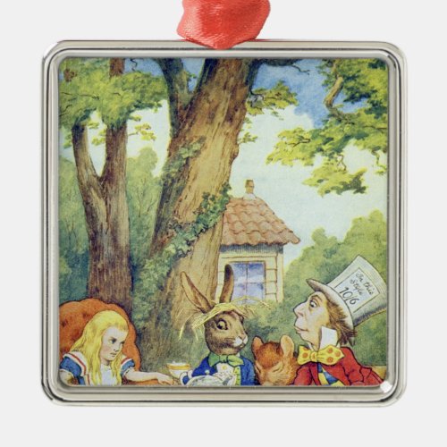 The Mad Hatters Tea Party Metal Ornament