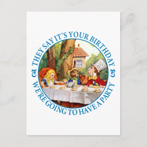 THE MAD HATTERS TEA PARTY POSTCARD