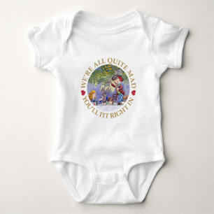 The Mad Hatter's Tea Party - "We're all Quite Mad" Baby Bodysuit