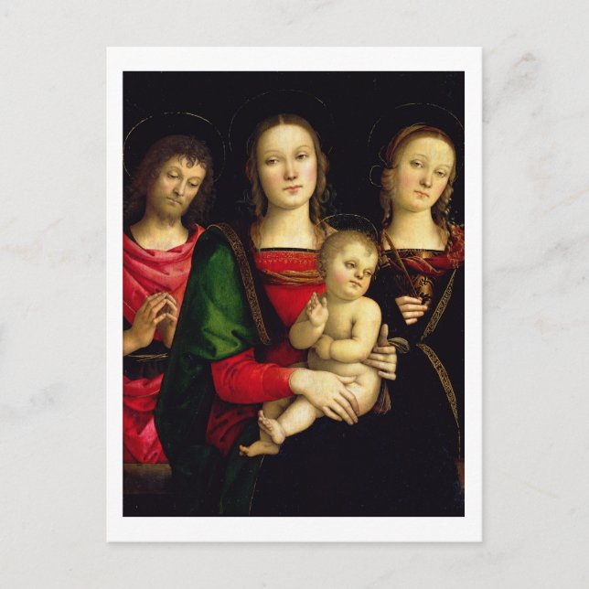 The Madonna and Child with St. John the Baptist an Postcard (Front)