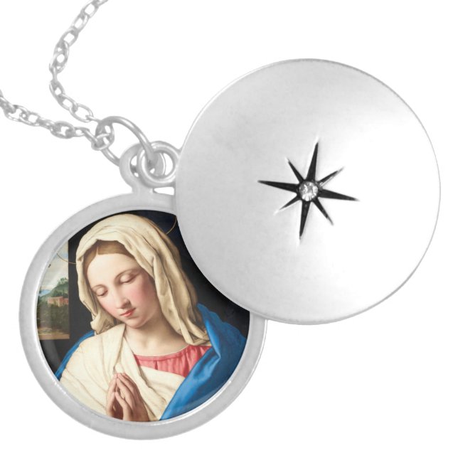 The Madonna at prayer, a landscape beyond Locket Necklace (Front)