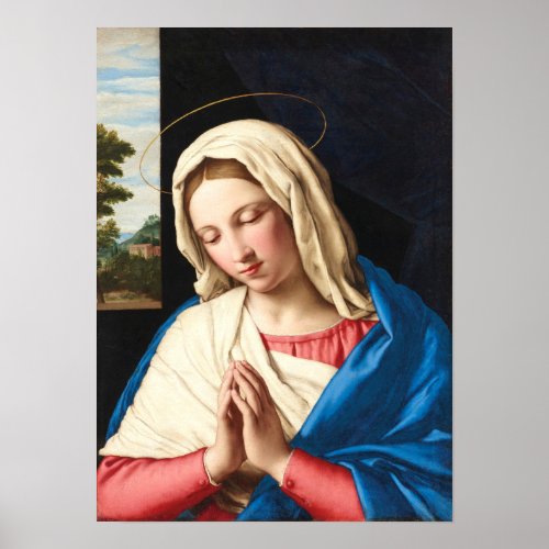 The Madonna at prayer a landscape beyond Poster