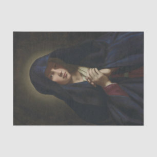 The Madonna at Prayer by Giovanni Battista Salvi Tissue Paper