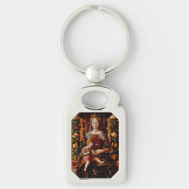 The Madonna della Candeletta by Carlo Crivelli Keychain (Front)