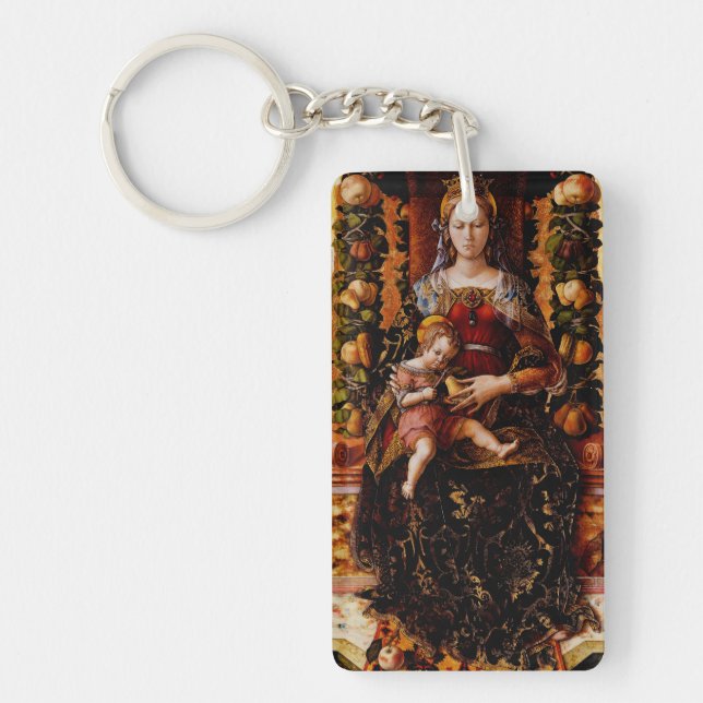 The Madonna della Candeletta by Carlo Crivelli Keychain (Front)