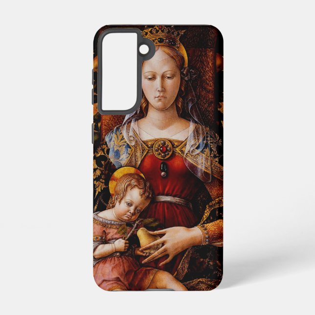 The Madonna della Candeletta by Carlo Crivelli Samsung Galaxy Case (Back)