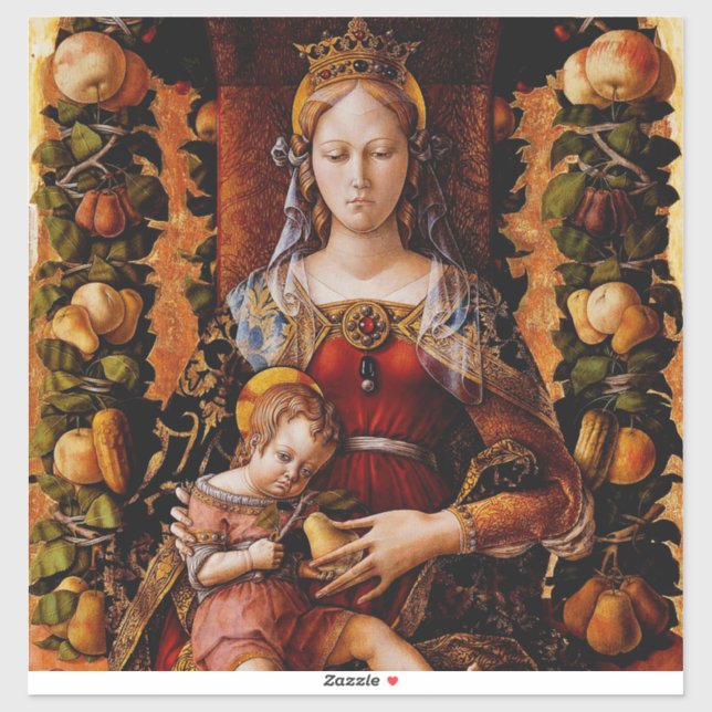 The Madonna della Candeletta by Carlo Crivelli Sticker (Sheet)