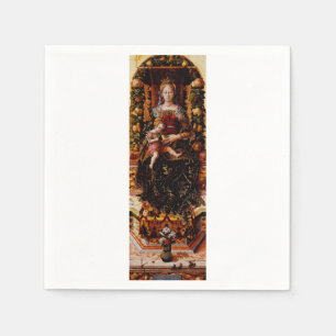The Madonna della Candeletta Carlo Crivelli Art Napkins