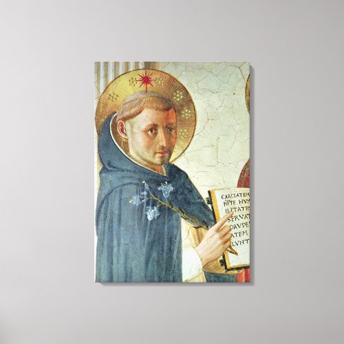 The Madonna delle Ombre detail of St Dominic Canvas Print