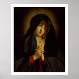 The Madonna in Sorrow (oil on canvas) Poster