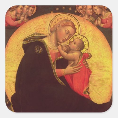 The Madonna of Humility 1390_1400 Square Sticker