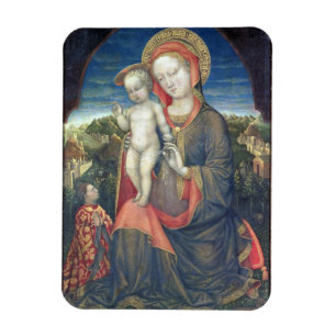 The Madonna of Humility adored by Leonello d'Este Magnet