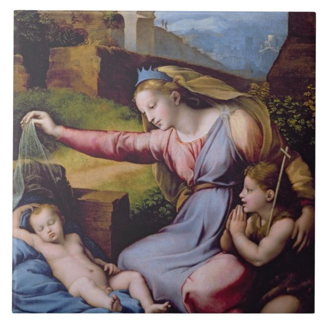 The Madonna of the Blue Diadem or The Madonna of t Ceramic Tile (Front)