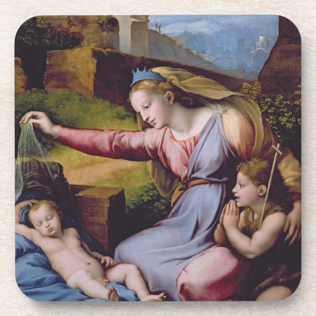 The Madonna of the Blue Diadem or The Madonna of t Drink Coaster (Front)