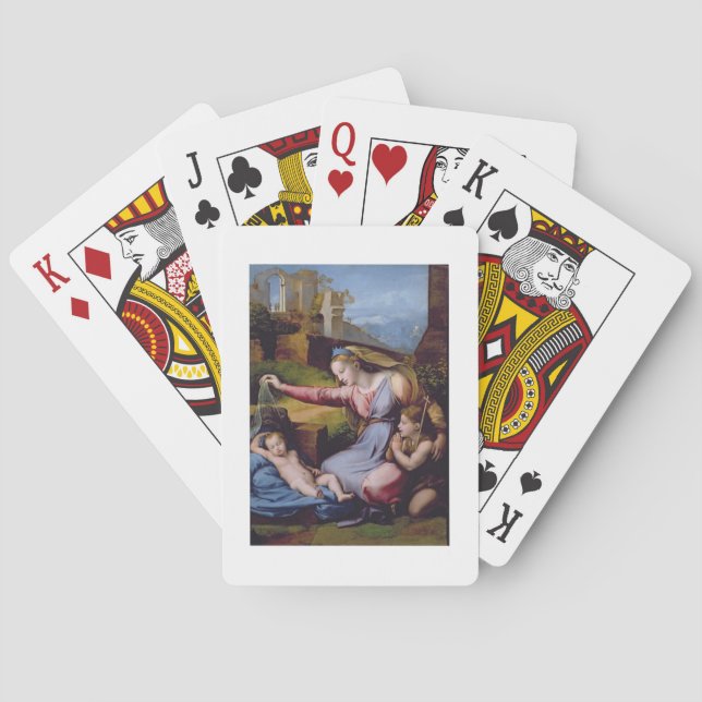 The Madonna of the Blue Diadem or The Madonna of t Poker Cards (Back)