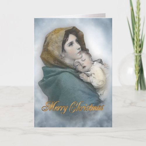 The Madonna religious card Christmas nativity 