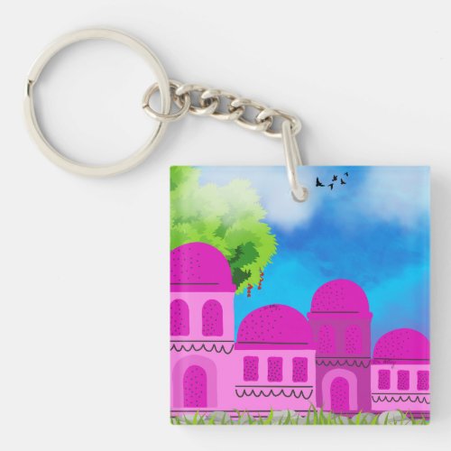 The Magenta Mosque Keychain