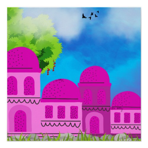The Magenta Mosque Poster