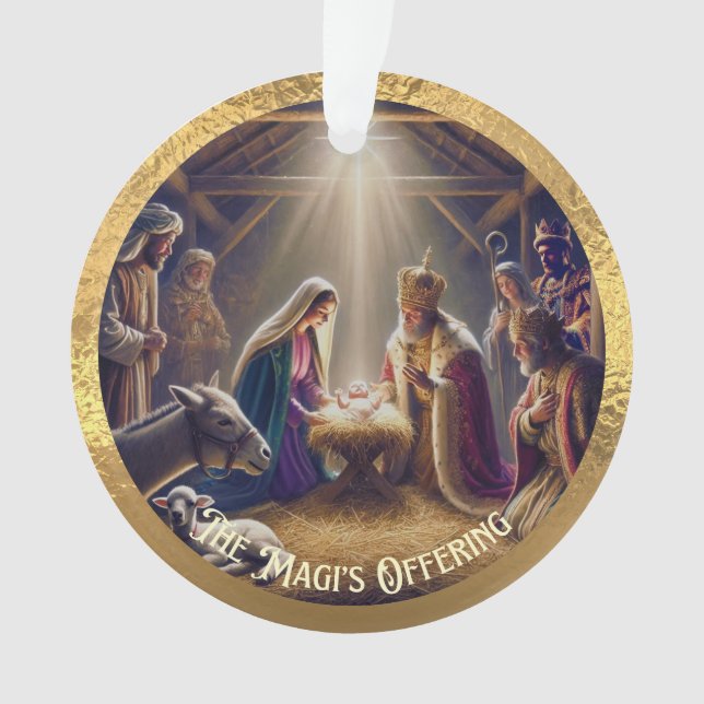 The Magi’s Offering Acrylic Ornament (Front)