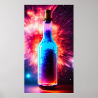 The Magic Bottle | Lava lamp | Gradient | AI Poster