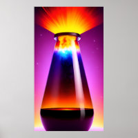 The Magic Bottle | Lava lamp | Gradient | AI Poster