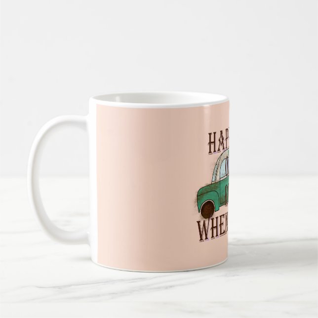 The Magic Bus: Happiness Only Real When Shared -  Coffee Mug (Left)