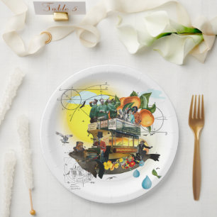 The Magic Bus Sunshine Delivery Paper Plates