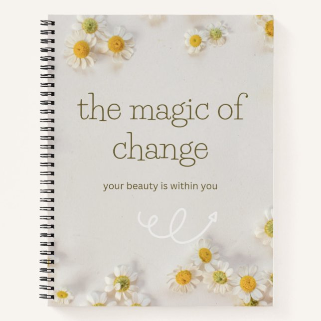 the magic change . inspirational notebook (Front)