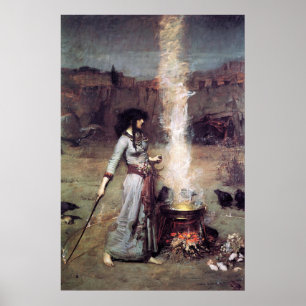 The Magic Circle by John William Waterhouse -1886 Poster