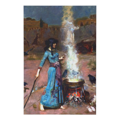 The Magic Circle John William Waterhouse Art Faux Canvas Print