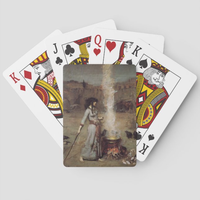 The Magic Circle [John William Waterhouse] Poker Cards (Back)