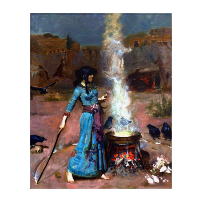 The Magic Circle John William Waterhouse Witch Art (Front)