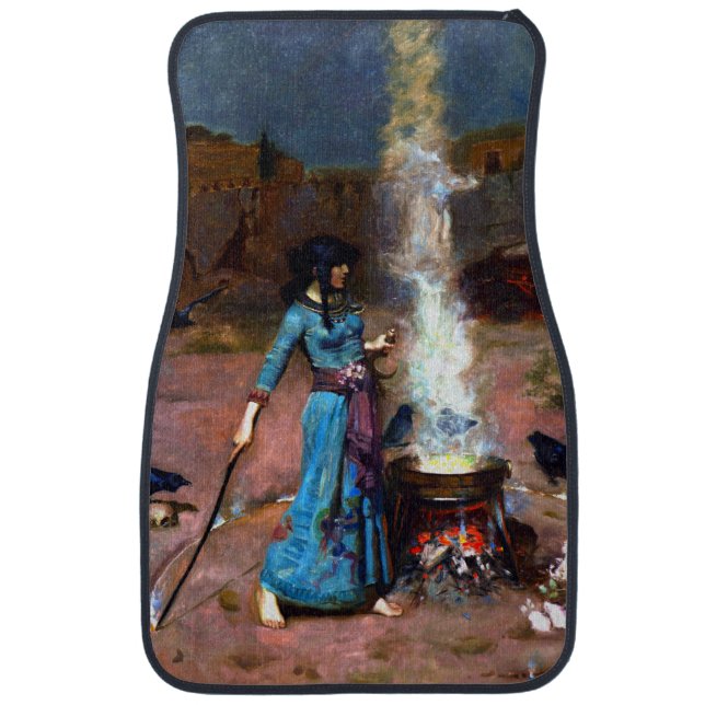The Magic Circle John William Waterhouse Witch Art Car Floor Mat (Front)