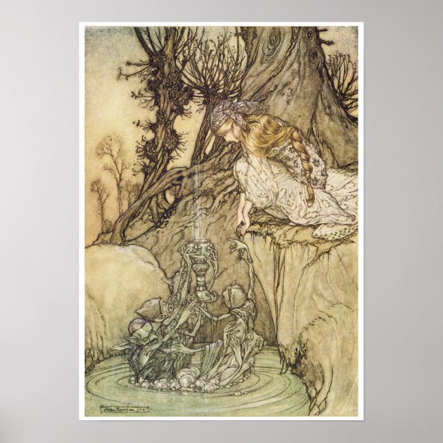 The Magic Cup, Vintage Fantasy Art Poster (Front)