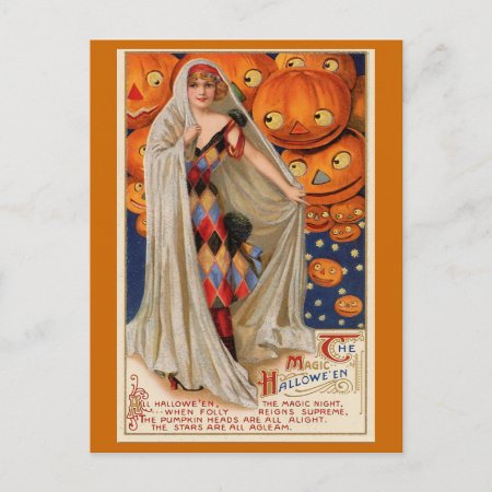 "the Magic Halloween" Vintage Card