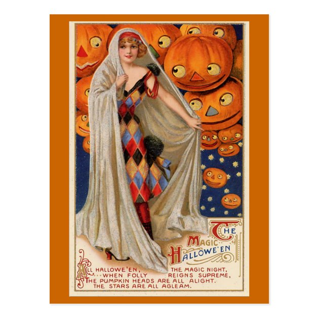 "The Magic Halloween" Vintage Invitation