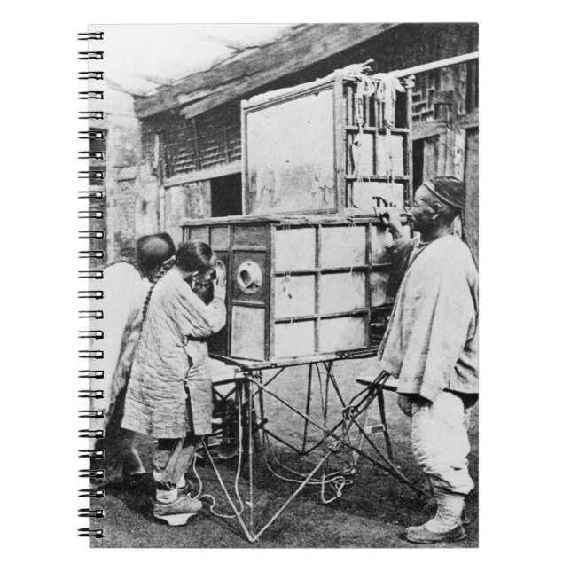 The magic lantern, c.1870 (b/w photo) notebook (Front)