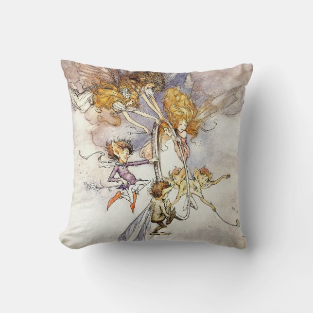 “The Magic Mirror” Throw Pillow (Front)