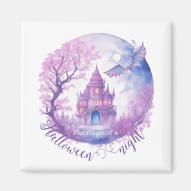 The magic of a Halloween night Magnet (Front)