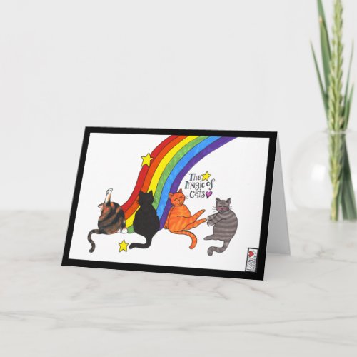 The Magic of Cats Card Transparent Background Card