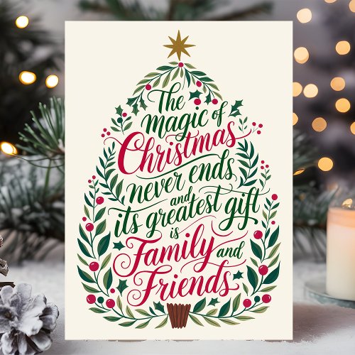 The Magic Of Christmas Family And Friends Holiday Card