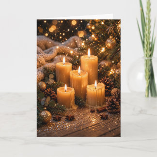 The Magic of Christmas – Golden Candlelight Holiday Card